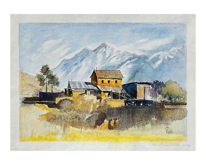 A Lone House By the Mountains